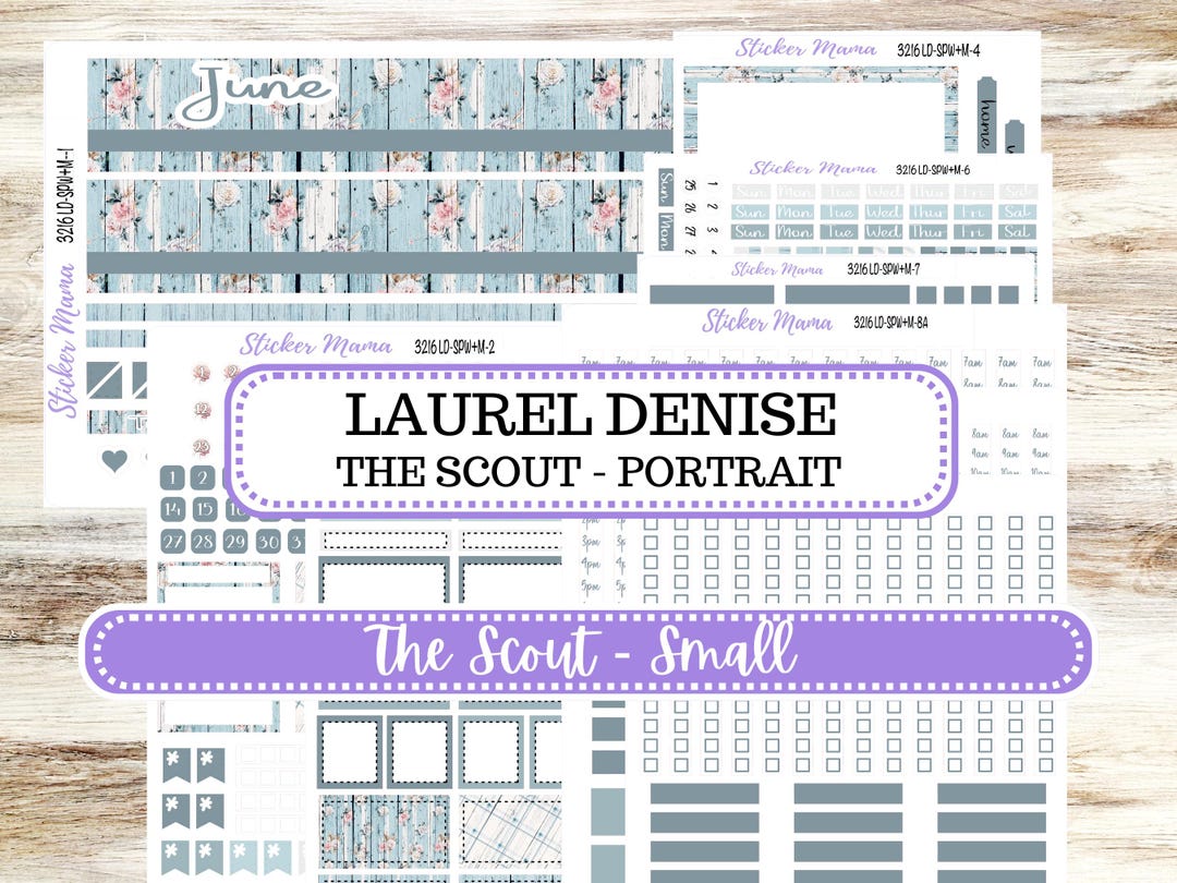Laurel Denise Small Scout Planner Sticker Kit | Portrait Weekly ...