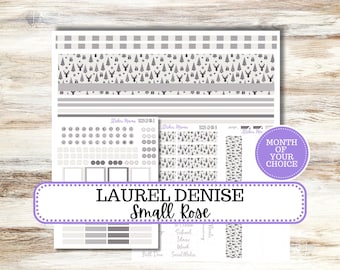 Laurel Denise Small Rose Planner Sticker Kit | 3225 Sleek Season | Choose your own Month | 9-26