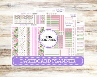 Kit de pegatinas para agenda Erin Condren Dashboard Planner / DB-3121 Pétalos de Pascua de abril