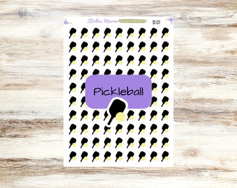 SS-1211 PICKLEBALL Stickers || Pickleball Planner Stickers || Pickleball Sports Stickers || Pickleball Games || Piickleball Practice