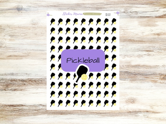 SS-1211 PICKLEBALL Stickers || Pickleball Planner Stickers || Pickleball Sports Stickers || Pickleball Games || Piickleball Practice