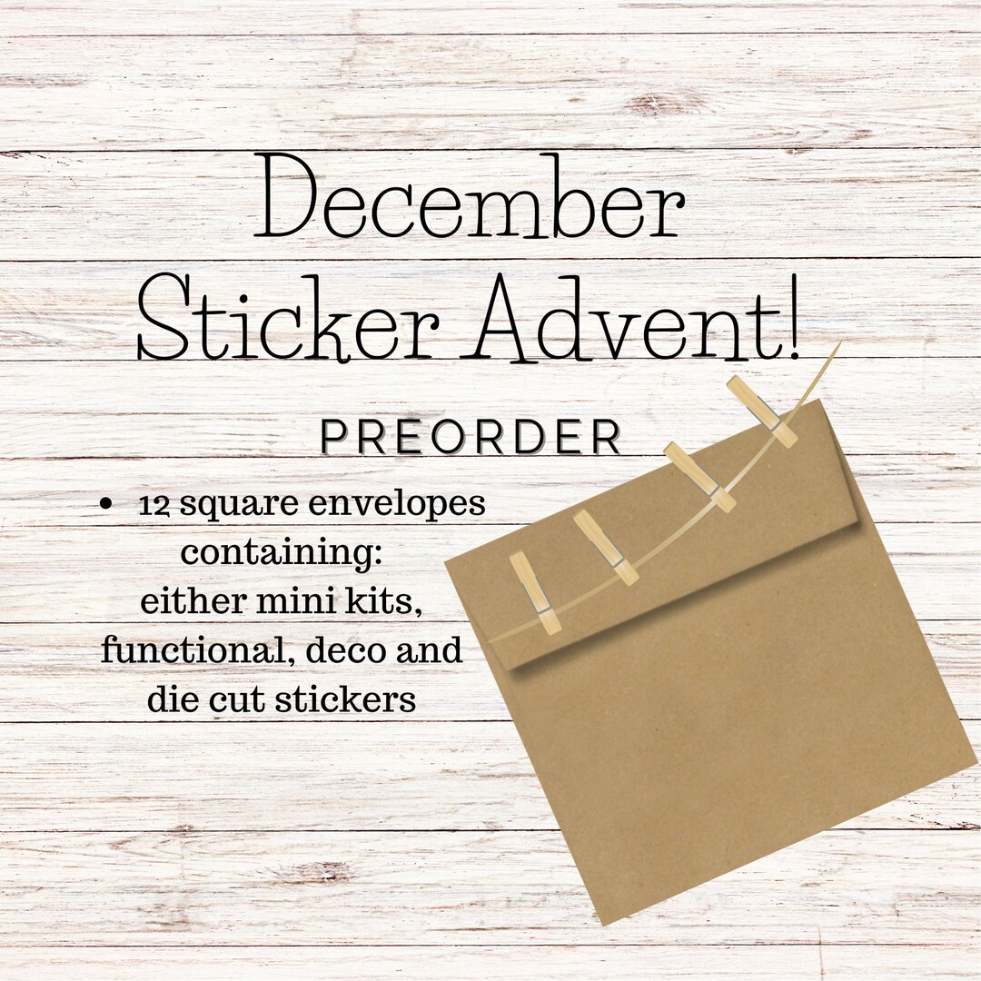 STICKER ADVENT CALENDAR Advent Calendar Planner Stickers - Etsy