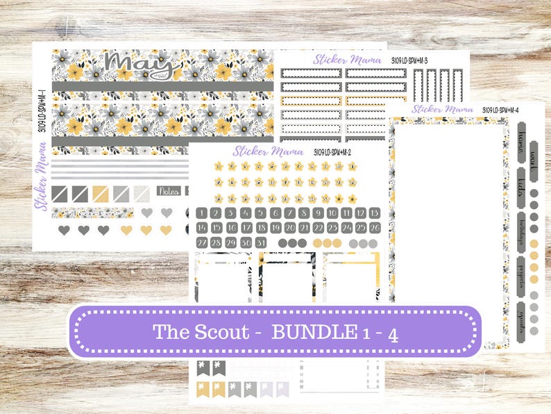 Scout Guide Sticker Laurel Denise Small Scout Planner Sticker Kit | Portrait Weekly ...
