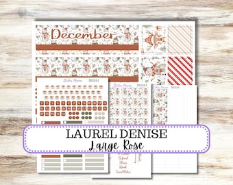 Laurel Denise Large Rose Planner Sticker Kit 3210 | December Frosty Friends | 9-26