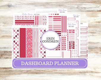 Kit de pegatinas para agenda de tablero Erin Condren / DB-3119 Febrero