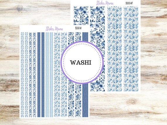 WASHI PLANNER STICKERS || 3200 || Cool Blue || Washi Stickers || Planner Stickers || Washi for Planners