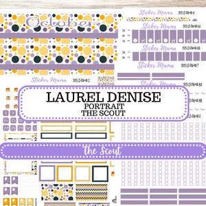 LD &quot;The Scout&quot; || PORTRAIT Weekly + Monthly Planner Kit #3115 || Spooky Palette || Laurel Denise Kit Portrait || Aug 25