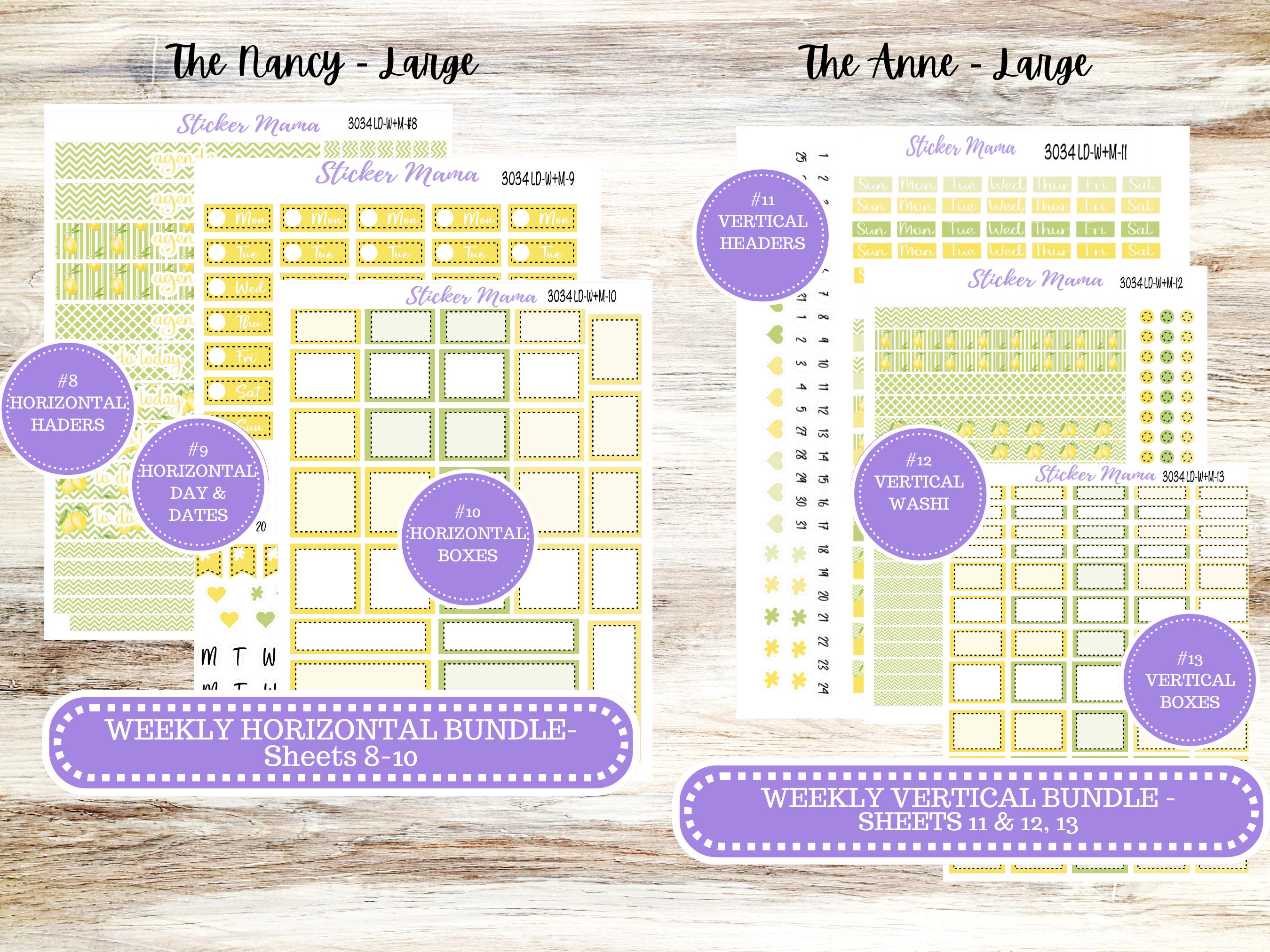 Laurel Denise Large Nancy & Large Anne Planner Sticker Kit | Month of ...