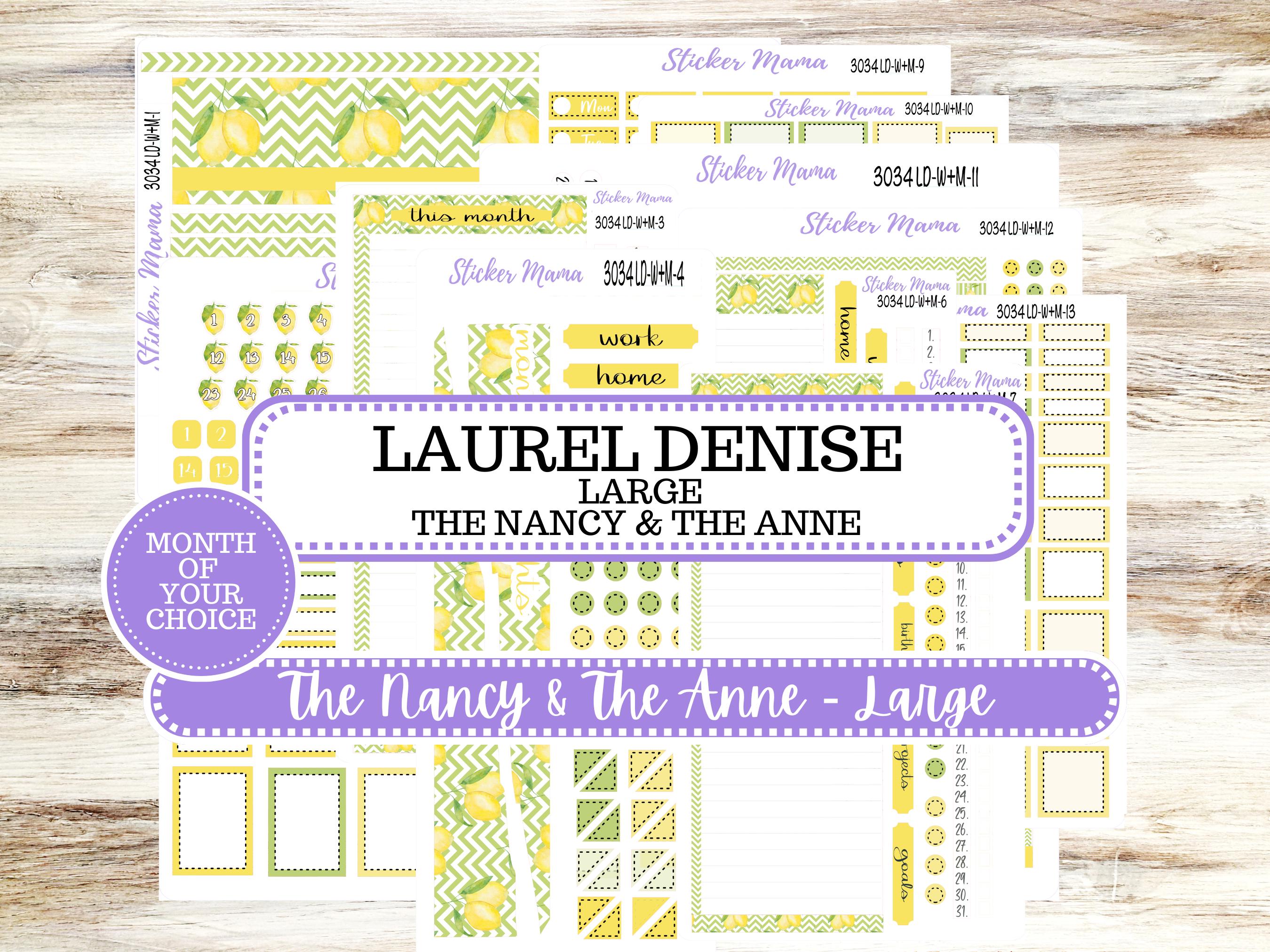 Laurel Denise Large Nancy & Large Anne Planner Sticker Kit | Month of ...
