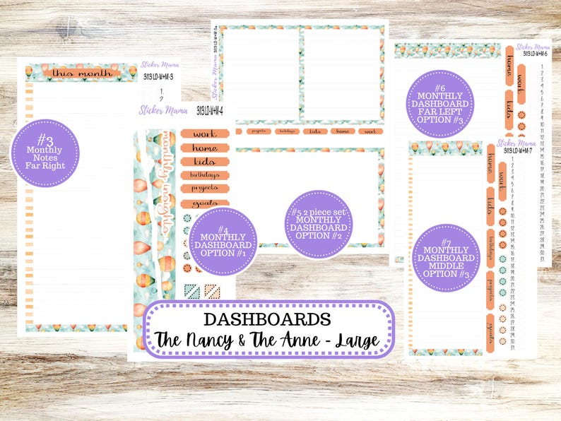 Laurel Denise Large Nancy & Large Anne Planner Sticker Kit | Vertical ...
