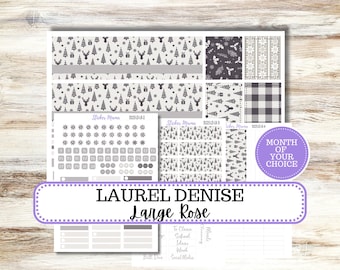 Laurel Denise Large Rose Planner Sticker Kit | 3225 Sleek Season | 9-26 | Choose your own month