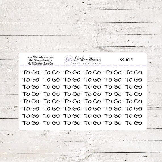 S-103 - To Go JenPlans SCRIPT Planner Stickers - Script Stickers