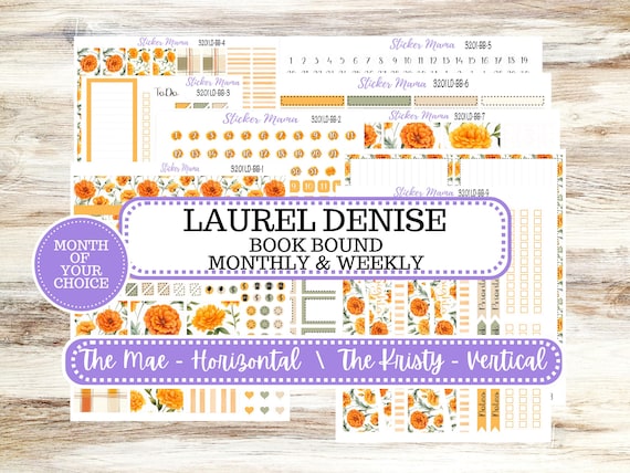 Laurel Denise Mae and Kristy Planner Sticker Kit | Book-Bound | BookBound | Undated - Month of your Choice 3201 Fall Colors | 5-26