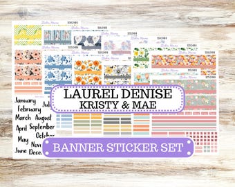Banner Set | Laurel Denise Kristy and Mae Monthly Header Kit