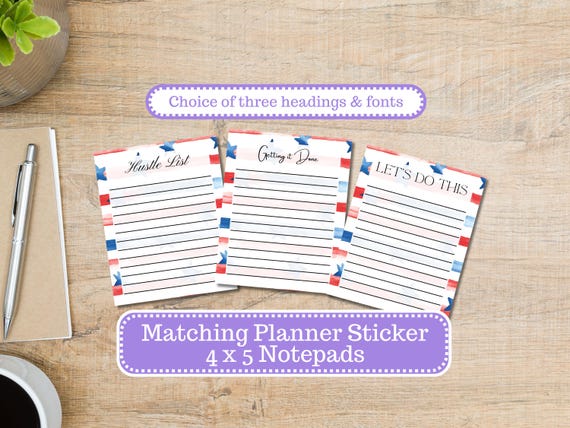 Patriotic Festivities 3205 Notepad | 4 x 5 | To Do List | Shopping List | Note Pad