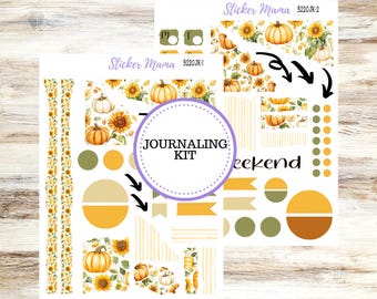 Journal Planner Sticker Kit  | Sunflower Harvest #3220