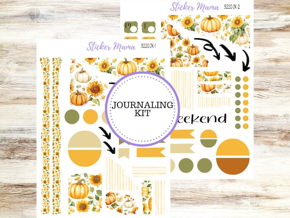Journal Planner Sticker Kit  | Sunflower Harvest #3220
