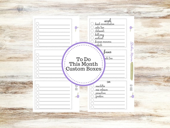 LAUREL DENISE PLANNER -Ld-100 To-Do This Month Space || Customize