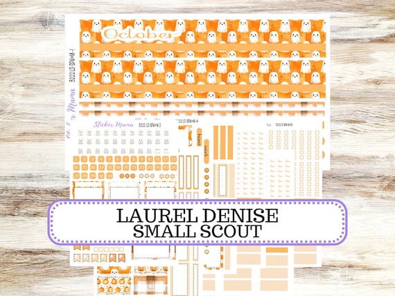 Laurel Denise Small Scout Planner Sticker Kit | Portrait Weekly + Monthly | October Cozy Ghost 3222 | 7-26