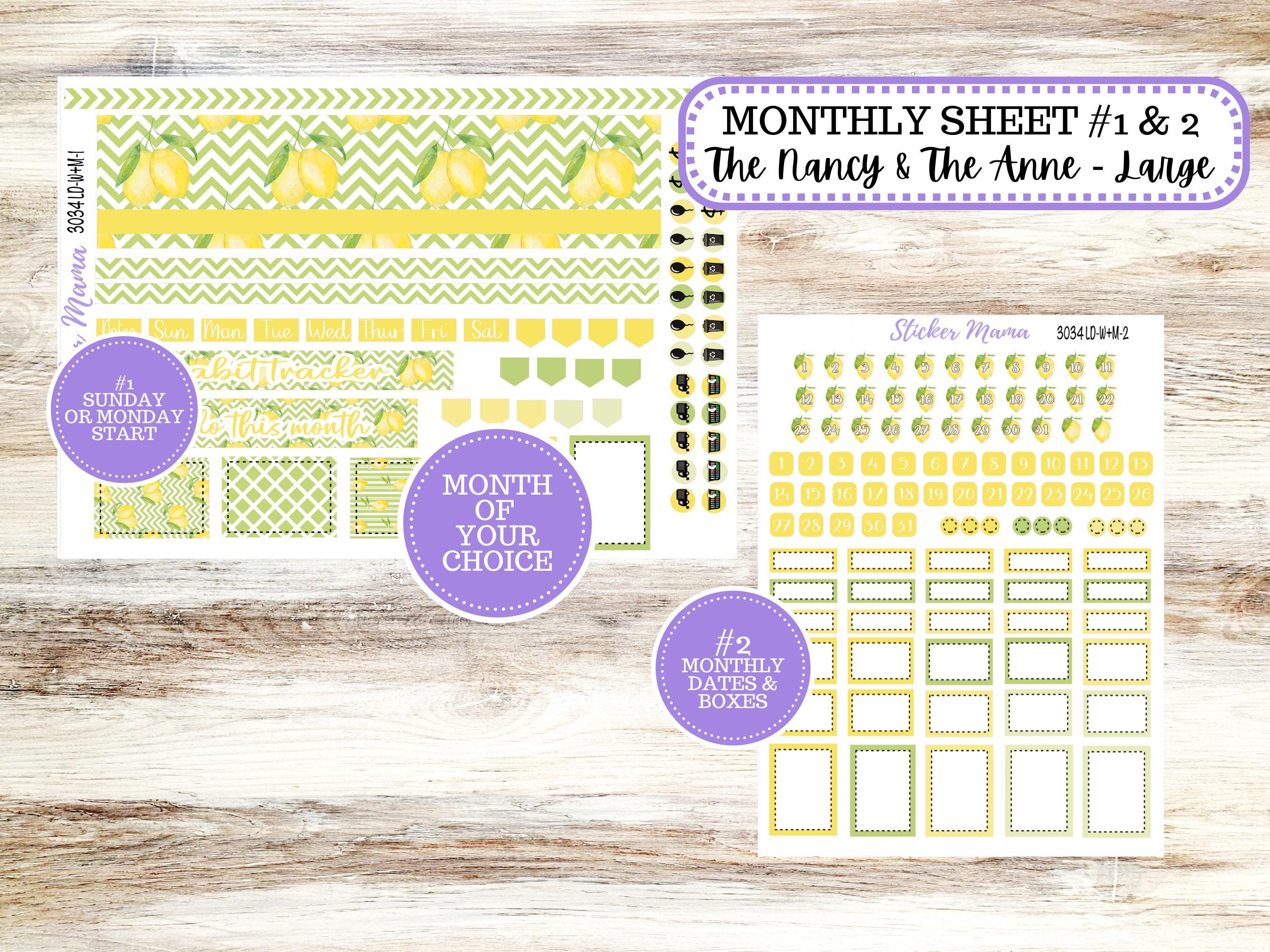 Laurel Denise Large Nancy & Large Anne Planner Sticker Kit | Month of ...