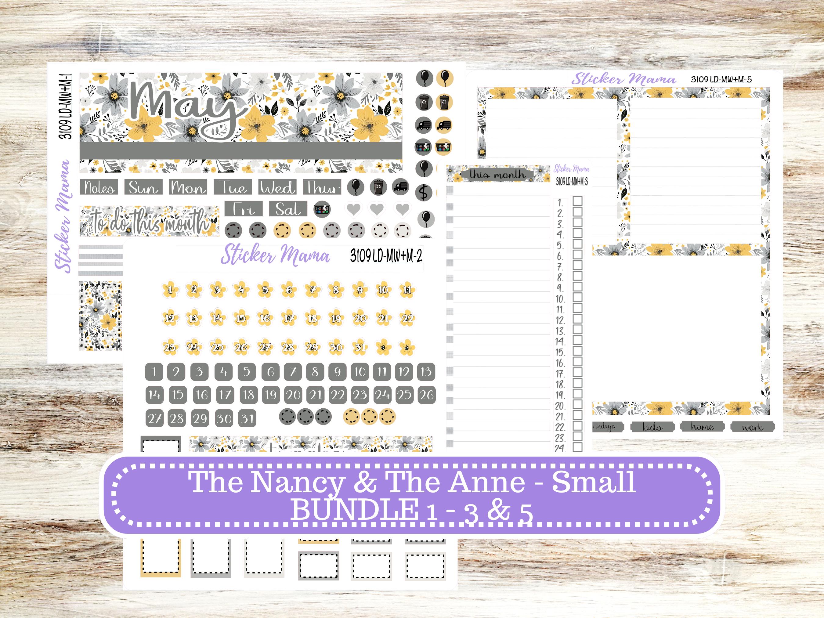 Laurel Denise Small Anne and Nancy Planner Sticker Kit | May Flowers ...