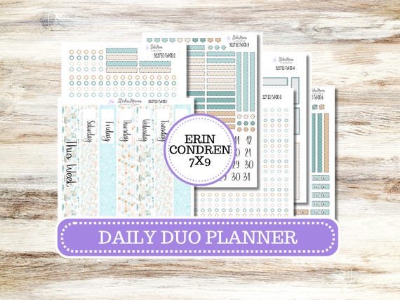 Erin Condren Daily Duo Planner Sticker Kit 3227 | January Cozy Winter | 10-26