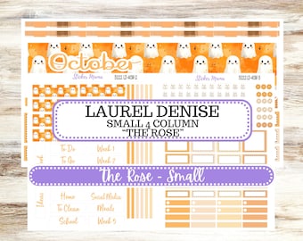 Laurel Denise Small Rose Planner Sticker Kit | 4 Column Mini | Project Mini  | October Cozy Ghost 3222 | 7-26