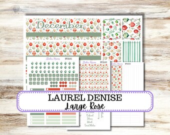 Laurel Denise Large Rose Planner Sticker Kit 3117 | December Jolly Jewels | 9-26
