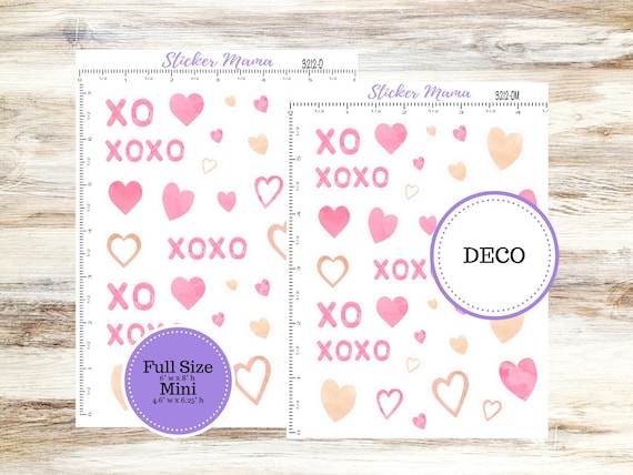 DECO-3212 || Love Notes Deco || PLANNER STICKERS || Valentines Stickers || February Deco