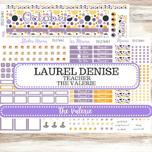 LD &quot;The Valerie&quot; || TEACHER Week + Month Planner Kit #3115 || Spooky Palette ||Laurel Denise Kit || Laurel Denise Teacher Planner || June 25