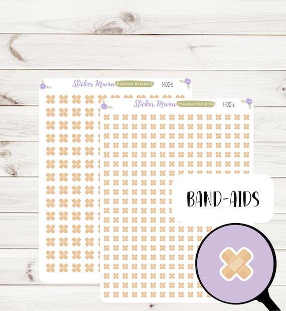 I-100 BAND AID PLANNER Stickers || Boo Boo Stickers || First Aid Stickers