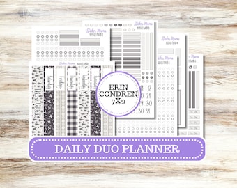 Erin Condren Daily Duo Planner Sticker Kit 3225 | December - Sleek Season | 9-26