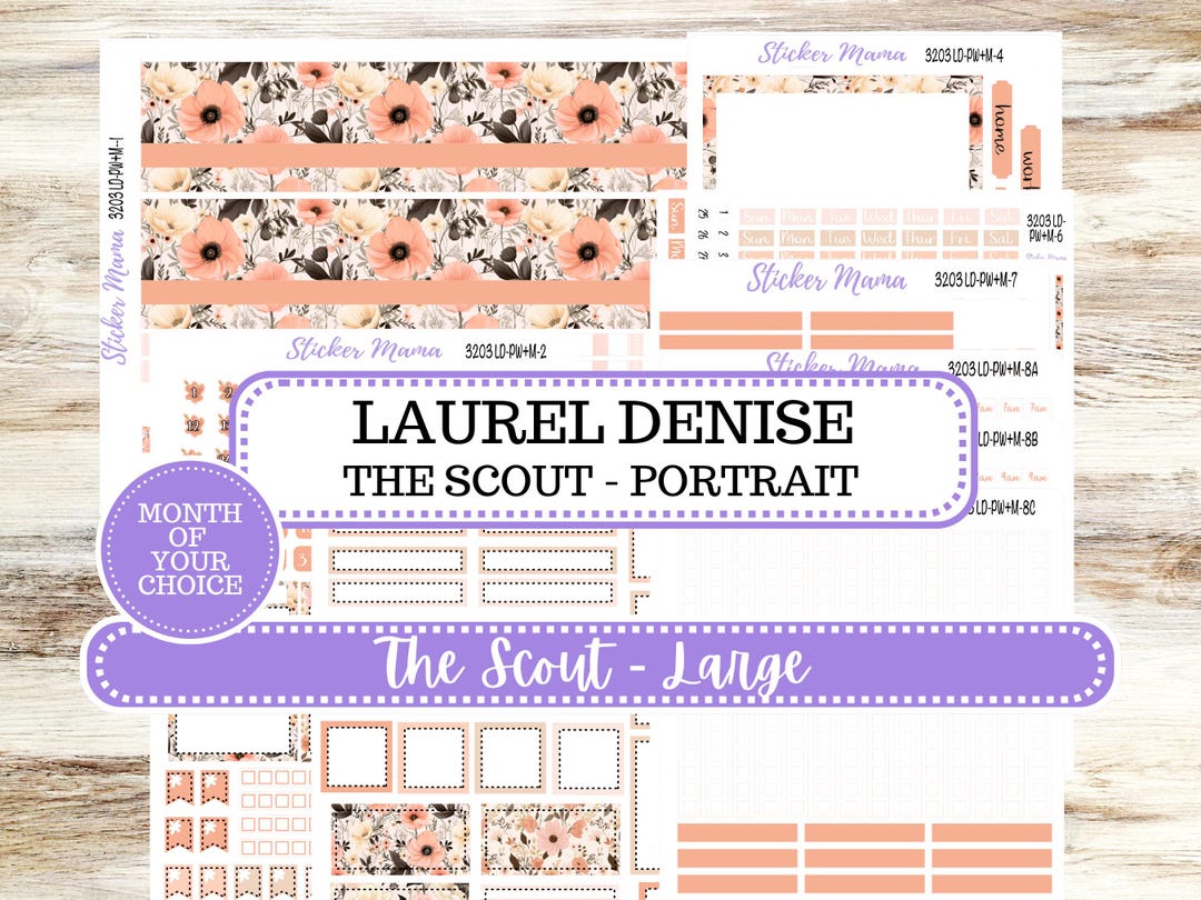 Laurel Denise Large Scout Planner Sticker Kit | Portrait Weekly ...