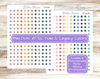 Mini Dots .18" | Transparent Circles | Glossy Dots | Matte Colored Dots | Erin Condren Toile | Erin Condren Legacy