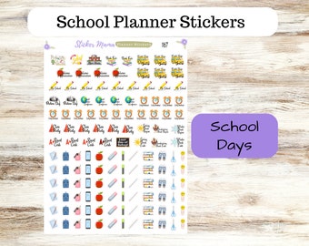SCHOOL PLANNER STICKERS 1167, School Stickers, Back to School Stickers, Functional Stickers, School Planner, Planner Stickers,