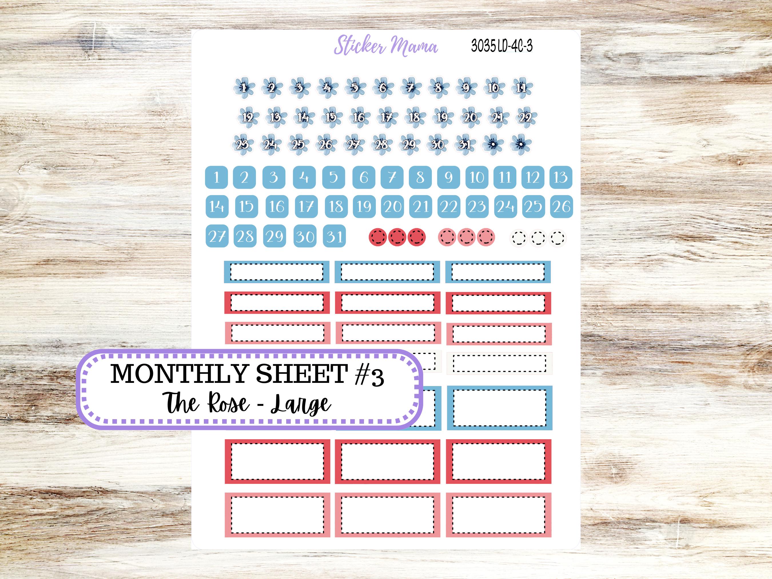 Laurel Denise Large Rose Planner Sticker Kit | 4-COLUMN (formerly ...