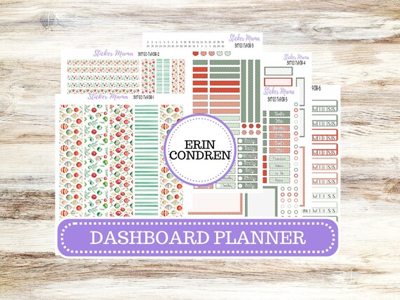 Erin Condren Dashboard Planner Kit 3117 | December Jolly Jewels | 9-26