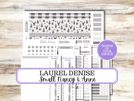 Laurel Denise Small Anne and Nancy Planner Sticker Kit 3225 | Sleek Season | Month of Choice | Redesigned 9-26