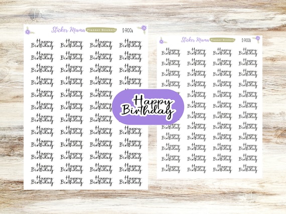 HAPPY BIRTHDAY STICKERS || S-9100 ||