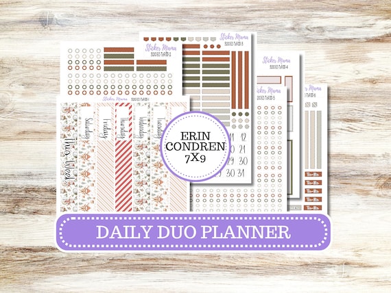 Erin Condren Daily Duo Planner Sticker Kit 3210 | December - Frosty Friends | 9-26