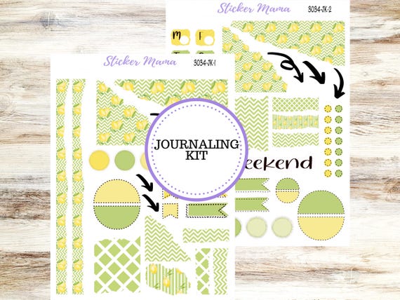 JOURNALING KIT  || #3034 || Fresh Squeeze || Journal Planner || Planner Stickers || Journal Stickers
