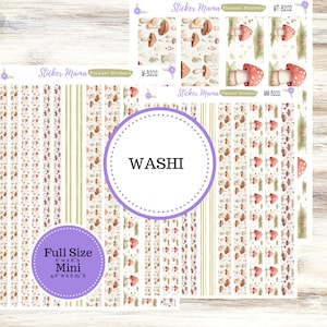 WASHI PLANNER STICKERS || 3202 || Mushroom Bloom || Washi Stickers || St. Patricks Planner Stickers || Washi for Planners