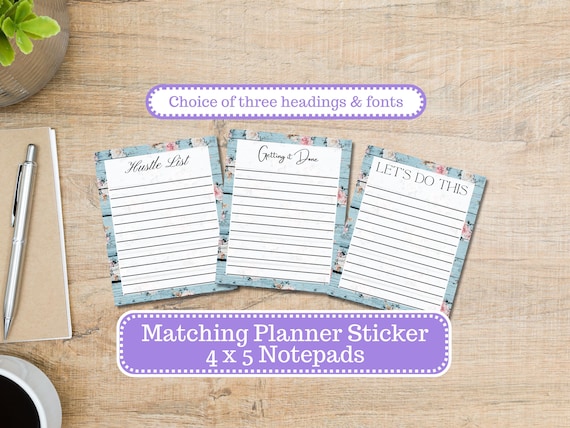Chic Roses 3216 Notepad | 4 x 5 | To Do List | Shopping List | Note Pad