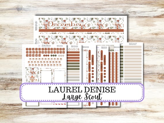 Laurel Denise Large Scout Planner Sticker Kit 3210 | December Frosty Friends | 10-26