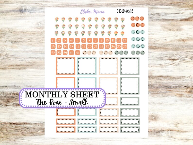 Laurel Denise Small Rose Planner Sticker Kit | 4 Column Mini | Project ...