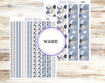Washi Planner Stickers Ark | Charmiga rosor #3215