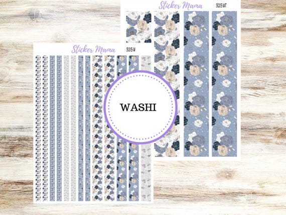 Washi Planner Sticker Sheet | Charming Roses #3215