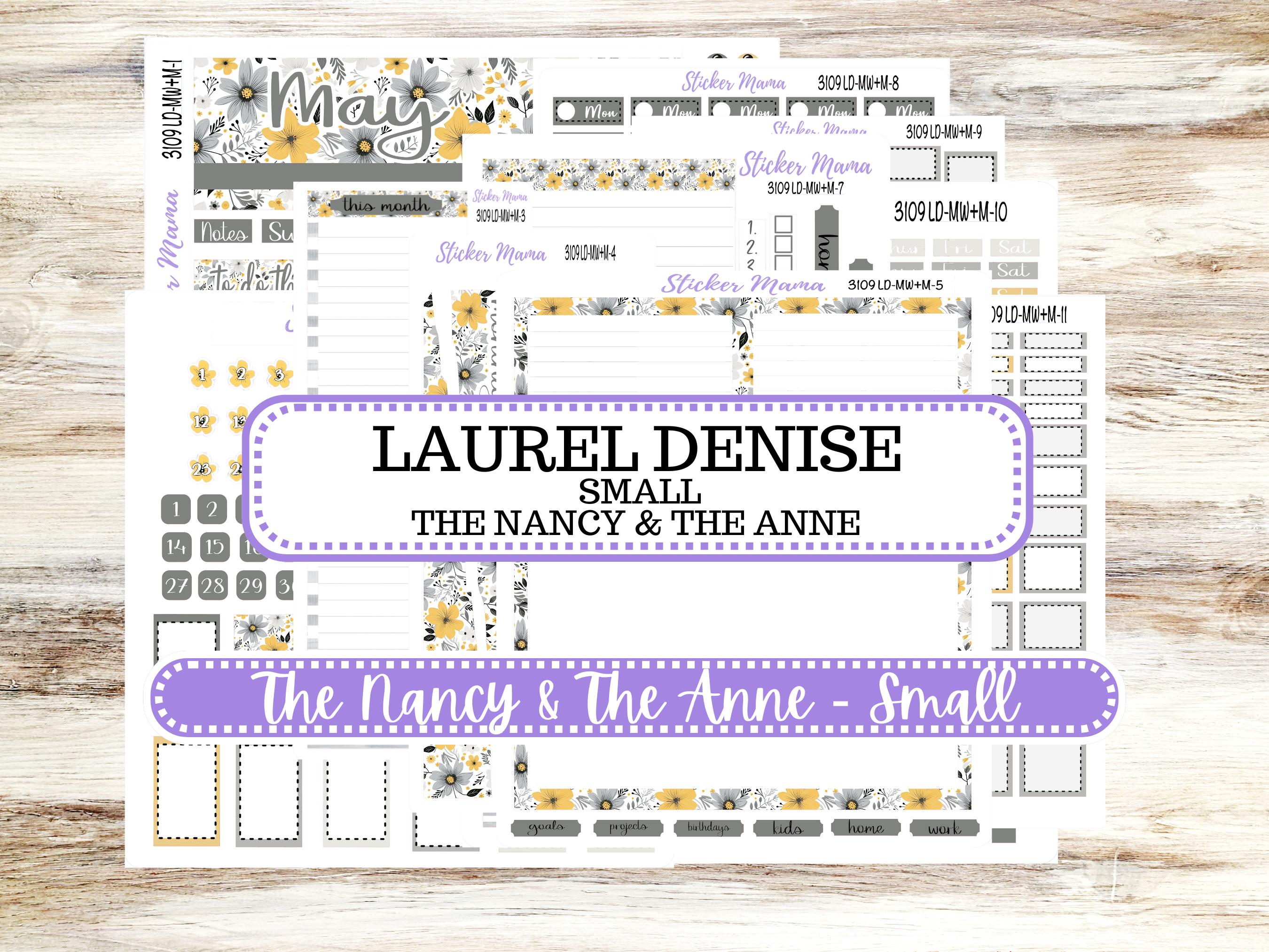Laurel Denise Small Anne and Nancy Planner Sticker Kit | May Flowers ...