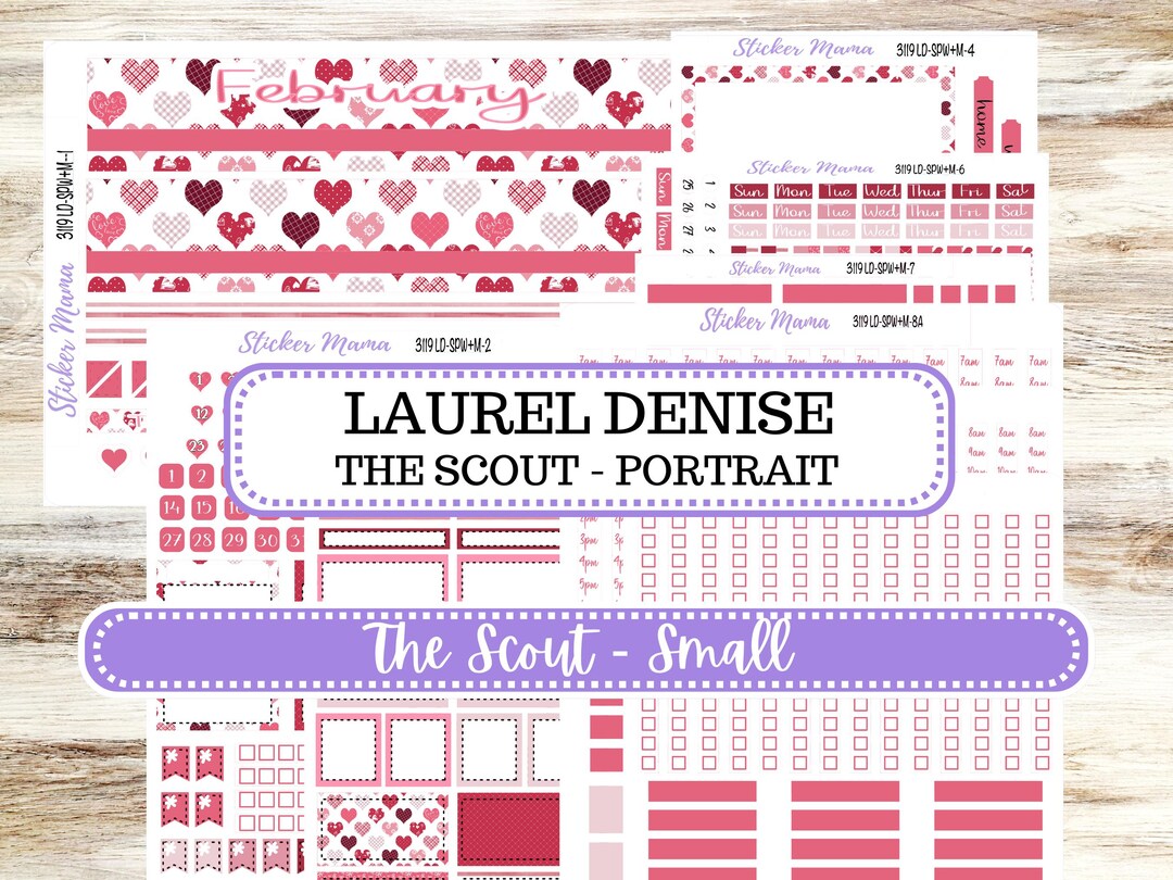 Laurel Denise Small Scout Planner Sticker Kit | Portrait Weekly ...
