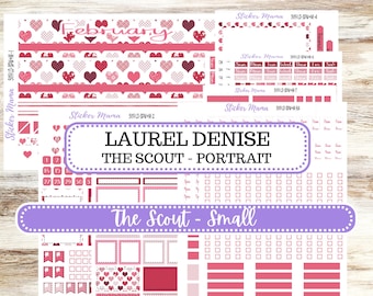 Laurel Denise Small Scout Planner Sticker Kit | Portrait Weekly + Monthly | February #3119 | 10-25